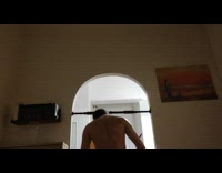 Homemade pull-ups used by the man and fell