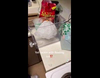 Chunk of ice in container floats 