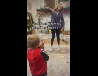 Mom makes son do a tiktok trend 