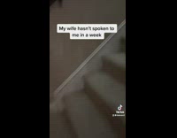 Husband tries to force wife to talk to him 