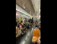 Man dance and hang on trail poles