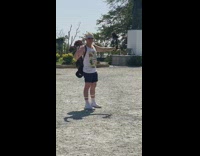 Guy vlogs in front of giant buddha statue