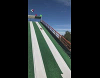 White water slide three front flips pool