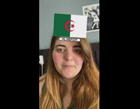 Girl uses filter gets american flag