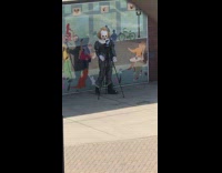 Pennywise clown costume tiktok video at the park
