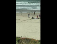 Group dance beach sand religious clothing 