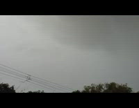 Lightning strike caught in the cloudy sky in slow motion
