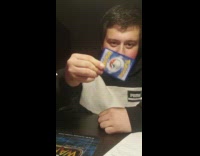 Guy does magic trick turns pokemon card into a condom