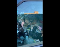 Collab WINY - Parked ford van filled with garbage inside 