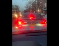 Lexus car in front brake checks filmer