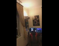 Owl get inside room guy gets scared