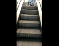 Escalator squeaks while it goes up slow