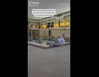 Teacher dramatically falls in pool sex ed 