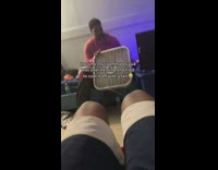 Fake explosion guy white fan on ps4 sitting