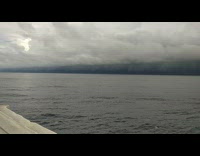 Cloudy weather ocean view from the ship