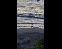 Collab IITW - Woman yoga stretch pose at the beach