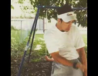 music guy in white shirt dancing to rap music