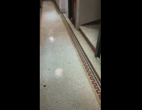 Filmer shows different levels of apartment flooding 