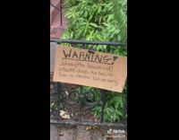 Collab BitchIG2 - Cardboard sign about Johnny the cat