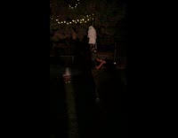 Blindfolded Pinata Guy Hits String Christmas Lights