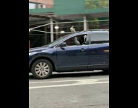 Baby Yoda dances from car 