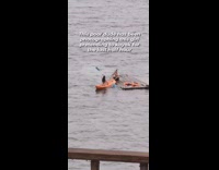 Woman bikini kayak boat photo shoot ocean