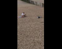 Five women group pictorial beach sand timer