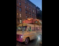 Ladies party night rolls in camper van