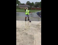 NSFW Reflective Vest American Flag Woman Shotguns Beer