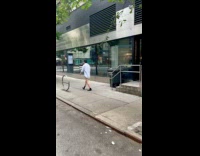 Collab WINY - Drunk man walking on sidewalk without pants 