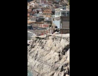 Man and Woman tiktok dance near beach