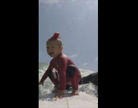 Collab PubityPets - Baby surfing in two clips