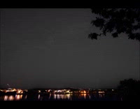 Night sky Lyrid meteor shower timelapse video