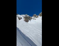 Man skiing failed to do triple backflip