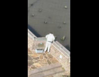 Guy crash out screams loudly on rooftop part 1