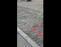 Woman white dress sit on chair reverse street pictorial