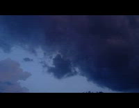 Dark cloud seen on the sunset sky