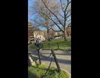 Girl black sunglasses park car honk 