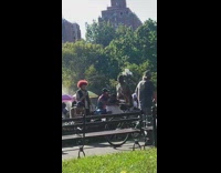 Spiderman smokes and climbs up lamp 