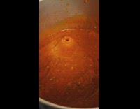 Sauce on hot pan release steam and pops