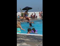 Women bikini flex butt swimming pool children