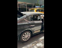 Collab winy - Wrecked car parked on street bumper inside part 1