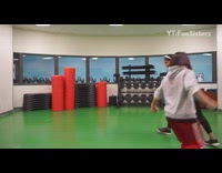 Collab FunBestVids - Foe Sisters give diet advice and workout routine in dance studio 