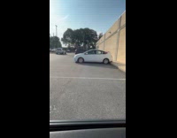 Guy rant complain at badly parked car
