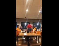 Guy arguing with waitress in IHOP
