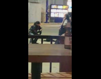 Man Takes Picture of Ladies in Leather Pants