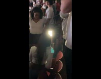 Everyone stand watch court except girl LED