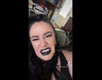 Collab BitchMP - Black cat paws on womans face gags 