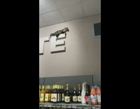 Collab DailyDoseOfInternet - Wild otter on top of the liquor section of a store