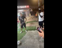 Collab ClipsIG - Guys plays football ball hits friend face